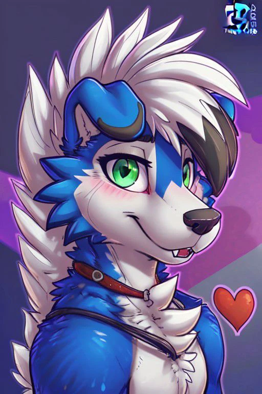 Blue Shiny Lycanroc, male, brave male, very manly, some muscles, wolf accents, wolf ears, ears up, blue fur, blue body, blue skin, Green eye, Shiny eyes, Pixar eyes, perfect eyes, wearing cowboy hat, wearing cowboy outfit, holding a love letter in shape of a heart, (hyper realistic 1.7), long fluffy tail, very large tail, tail up, very furry and fluffy, very large fangs, smiling, perfect ligthing, close up to chest, be my valentine background, front View, looking at Viewer, (dimwitdog 2.7), (thesecretcave 1.9), (zaush 1.6), (cooliehigh 1.9), (R-mk 1.9), (complextree 2.4), (pixelscketcher 1.9), (Cervina7 1.4), (messh 1.9), (eternityzinogre 2.1)