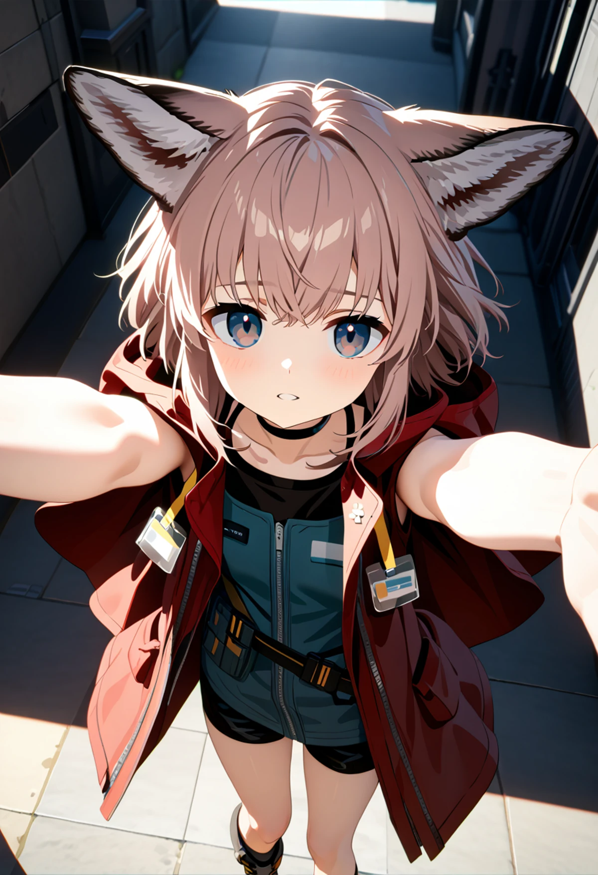masterpiece, best quality, very aesthetic, absurdres, high_resolution,8k,Perfect features, intricate details,Ray Tracing,
1girl, sussurro \(arknights\), arknights, fox ears,
<lora:Incoming_Hug_Pony:0.7> incoming hug