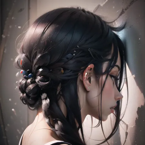 Highly detailed, High Quality, Masterpiece, beautiful, 1girl, FIBackRight, <lora:HeadviewsV2.0:0.7>, black hair, long hair,