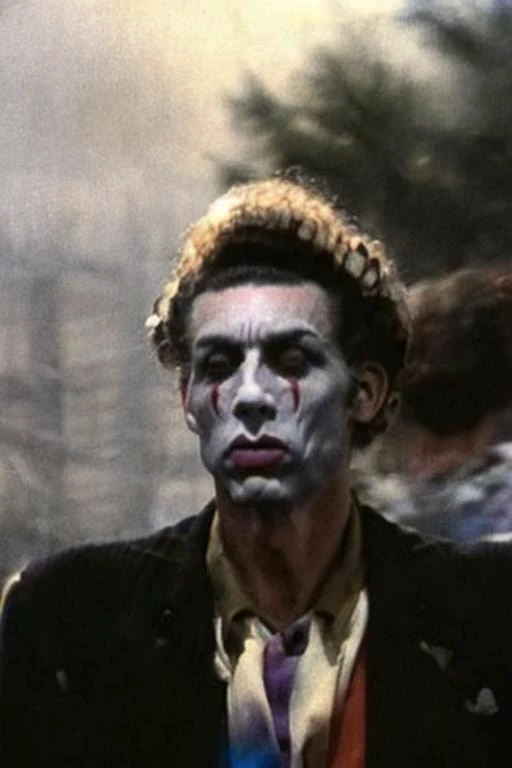 A retro photograph of a mysterious skeleton, pierrot clown, depth of field, fog, kramer, smoke, polaroid <lora:Seinfeld:1> <lora:weirogs_del:0.5>