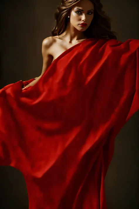 spring festival, chinese clothes, red cloth with embroidery, topless, high heels, red lanterns, (((red theme, bright theme))), (masterpiece),((ultra-detailed)), (highly detailed CG illustration),(expressionless), (best quality:1.2),(1girl:1.2),High quality texture, intricate details, detailed texture, High quality shadow, brown eye pupil, depth of field, perspective,40s, (big eyes:1.2),blush, glossy lips, perfect body, lean body, (narrow waist:1.3), large breast, distinct_image, (lustrous skin), solo focus, (brown hair), (streaked hair), ((long hair)), <lora:add_detail:0.5>, <lora:Spring Festival:0.3>, <lora:add_brightness:1>