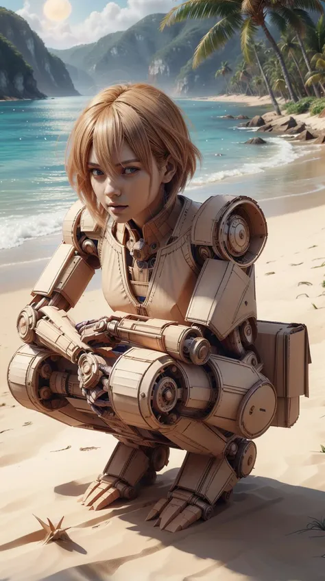 <lora:CardboardStyle:1> CardboardStyle goku robotic clothes in the beach purple sun, pink lighting ultra realistic photorealistic highly detailed high quality, a stunningly, digital painting, artstation, concept art, smooth, sharp focus, illustration, art by artgerm and greg rutkowski and alphonse mucha 8 k, simple, basic, corrugated, cardboard, texture, crafts, (Masterpiece:1.3) (best quality:1.2) (high quality:1.1)