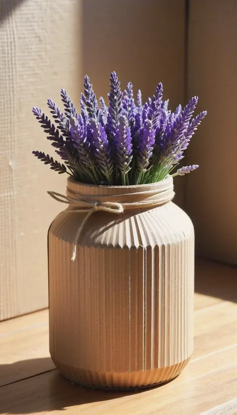 <lora:CardboardStyleXL:1>CardboardStyle jar of fragrant lavender, made from (textured:0.7) cardboard, simple, basic, corrugated, hand-crafted, in location: broken dam, <lora:add-detail-xl:0.5>