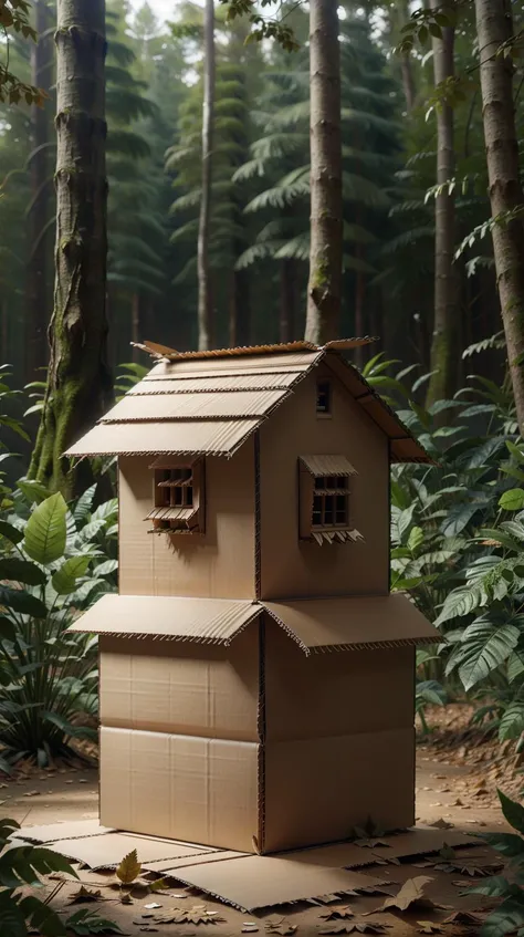 <lora:CardboardStyle:1> CardboardStyle a grove where the rustle of leaves is replaced by the hum of circuits, simple, basic, corrugated, cardboard, texture, crafts, (Masterpiece:1.3) (best quality:1.2) (high quality:1.1)