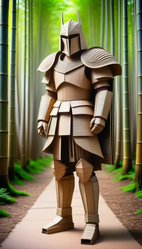 <lora:CardboardStyleXL:1>CardboardStyle curious caladrius from medieval folklore, made from (textured:0.7) cardboard, simple, basic, corrugated, hand-crafted, in location: bamboo forest, <lora:add-detail-xl:0.5>