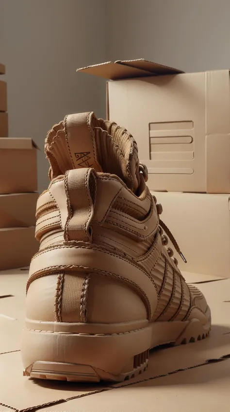 <lora:CardboardStyle:1> CardboardStyle shoe, simple, basic, corrugated, cardboard, texture, crafts, (Masterpiece:1.3) (best quality:1.2) (high quality:1.1)
