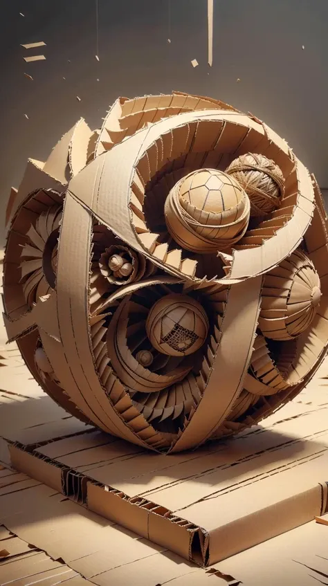 <lora:CardboardStyle:1> CardboardStyle sphere, simple, basic, corrugated, cardboard, texture, crafts, (Masterpiece:1.3) (best quality:1.2) (high quality:1.1)