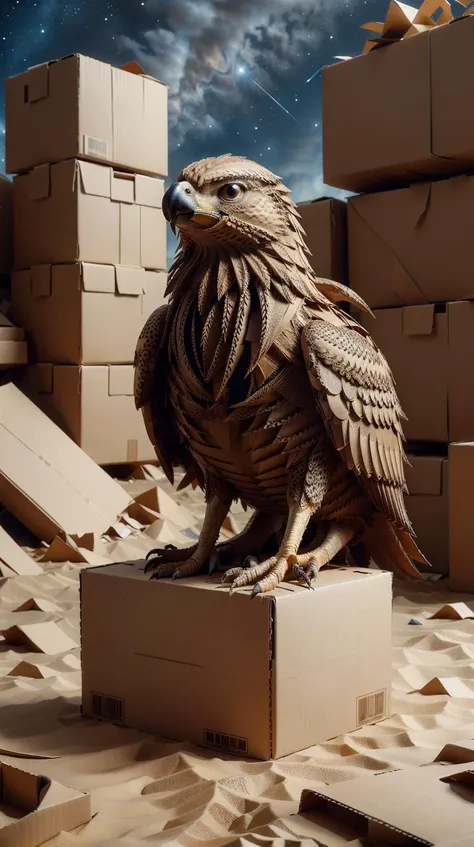 <lora:CardboardStyle:1> CardboardStyle celestial landscape hawk,guano,mountaineer
, simple, basic, corrugated, cardboard, texture, crafts, (Masterpiece:1.3) (best quality:1.2) (high quality:1.1)