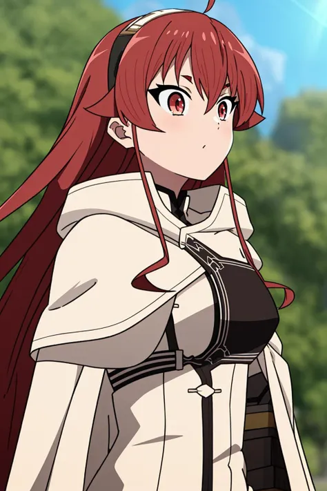 <lora:è¾èä¸-æ ¼é·æç¹-000018:0.8>,è¾èä¸-æ ¼é·æç¹,1girl,solo,long hair,red eyes,red hair,crossed bangs,hair between eyes,hairband,thick eyebrows,very long hair,ahoge,åè¾¹æ¤è¸,chest protector,white shirt,long sleeves,chest protector under cape,full body,, 20yo,Young female,Beautiful Finger,Beautiful long legs,Beautiful body,Beautiful Nose,Beautiful character design, perfect eyes, perfect face,expressive eyes,
official art,extremely detailed CG unity 8k wallpaper, perfect lighting,Colorful, Bright_Front_face_Lighting,shiny skin,
(masterpiece:1.0),(best_quality:1.0), ultra high res,4K,ultra-detailed,
photography, 8K, HDR, highres, absurdres:1.2, Kodak portra 400, film grain, blurry background, bokeh:1.2, lens flare, (vibrant_color:1.2)
(Beautiful,large_Breasts:1.4), (beautiful_face:1.5),(narrow_waist), ,NSFW,