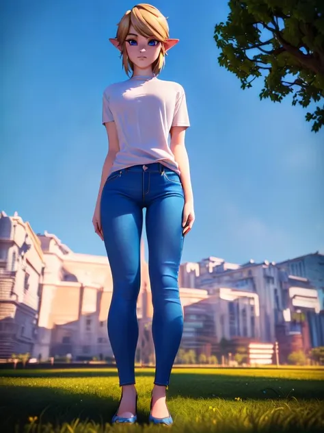 (((outdoors, nature overload))) (((professionally rendered details, professionally created 3D details, professionally created details, professionally rendered cgi details, professionally rendered cinematic details))) (((<lora:trigger Link - damn sexy link:1>link))) (((short blonde hair,pointy ears,blue eyes, detailed girly face, cute, femboy characteristics, full body visible, 1boy, solo, skinny jeans))) ((((((frontview, standing upright, full body visible))))))