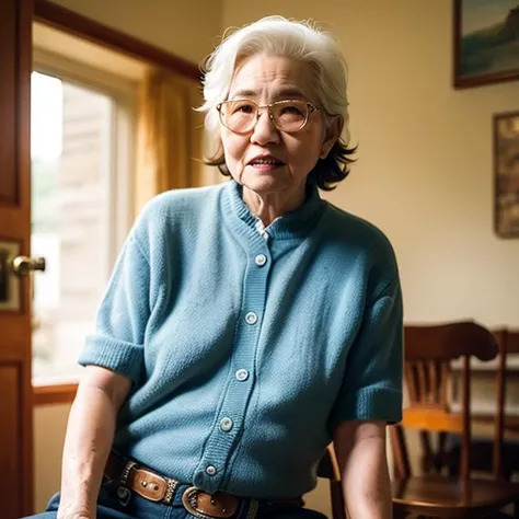 (best quality), (masterpiece), (1women), solo, old people, 70 years old,(photorealistic), hyper realistic, 8k protrait photo, (cowboy shot), depth of field, (indoors), cheongsam, ultra-detailed , good anatomy, beautiful detailed eyes, above knee, photography, bokeh, <lora:zhao_20230611194534:0.8>