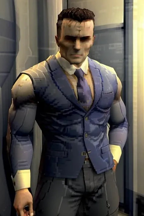 <lora:mgs1:1.3> mgs1,
long medium shot of man, <lora:G_man:0.7> g_man, a man in a business suit, masterpiece,best quality,vibrant image,sharpness, colorful,perfect eyes, detailed eyes, detailed hair,
