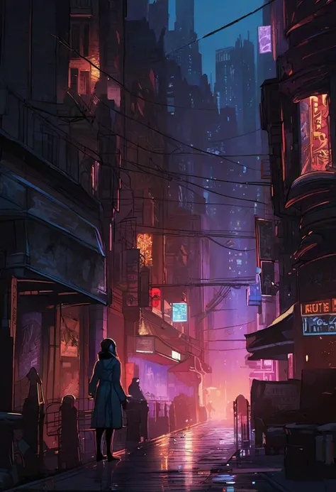 In the comic book style of Shadowheart and Selunite, the scene unfolds with vivid detail and atmosphere:
The protagonist, a lone girl, stands at the heart of a polished cityscape, her silhouette stark against the gleaming skyscrapers and neon-lit streets.
The city is shrouded in fog, adding an eerie and mysterious quality to the surroundings. The mist swirls around the girl, obscuring her features and hinting at hidden dangers lurking in the darkness.
Neon lights flicker and glow in the darkness, casting vibrant hues of blue, purple, and red across the urban landscape. The harsh artificial light creates stark contrasts against the shadows, emphasizing the sense of isolation and unease.
Despite the dazzling lights, darkness looms in the alleys and corners of the city, where unseen threats and secrets await. The interplay of light and shadow adds depth and drama to the scene, heightening the tension and intrigue.
Crafted with the meticulous attention to detail characteristic of Shadowheart and Selunite's work, each panel captures the haunting beauty and atmospheric depth of the city, drawing readers into a world where danger lurks around every corner.