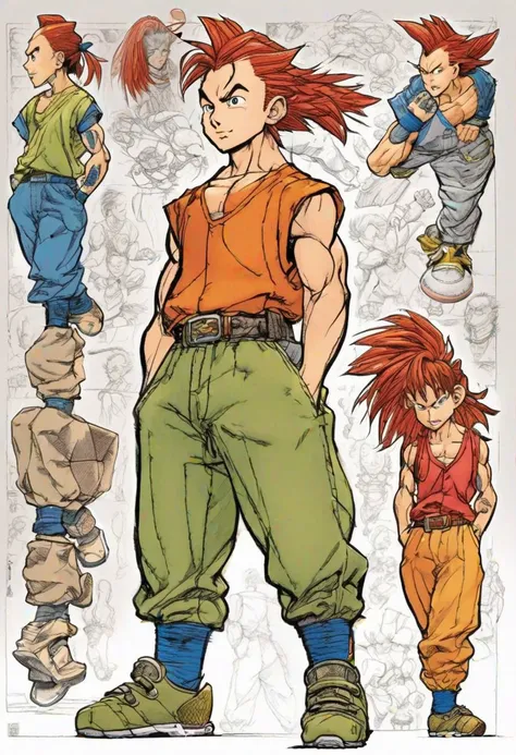 Akira Toriyama's Style:
Drawing:
Dynamic Poses
Exaggerated Features
Simple Anatomy
Minimal Backgrounds
Coloring:
Flat & Bold
Limited Shading
Vibrant Hair & Clothing