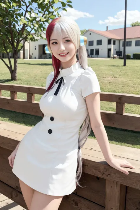 (masterpiece), (best quality),(ultra_highres),(8k resolution),(realistic),(ultra_detailed),(((realism:1.4))),finely detail,high res,colorful,intricate detail,HDR,hand of Guido Daniele, breasts,smile, cool & sexy \(idolmaster\),
half body, Looking at the viewer,slim_legs, younger,beautiful_girl,1 girl, beautiful tooth, yesrs old, ((beautiful eyes)), ((beautiful face)), ((focus on face)),
<lora:aiBeautyIthlinni_ithlinniV1:0.4>haunted library ,outdoor,cosplay, solo,
uta \(one piece\), <lora:utaOnePieceLora_1:0.8>, ((((light red and white hair, hair over eyes, long hair, two side up)))), frilled dress