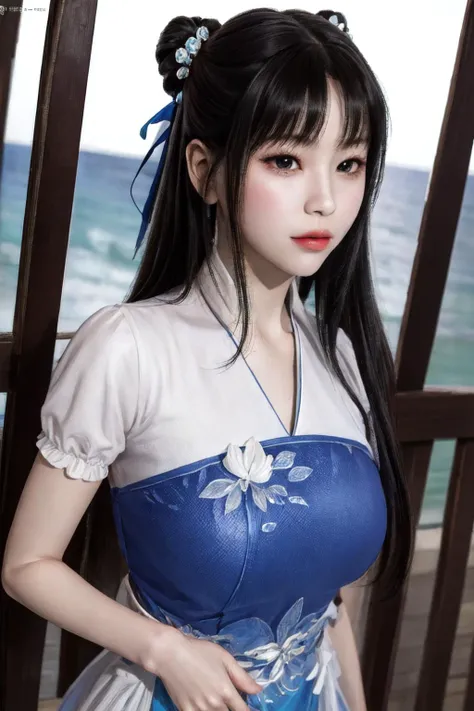masterpiece, best quality, ultra detailed, ultra realistic,beautiful face, detailed_face, upper body, half body,
1girl, solo,large breasts,Walking with an exaggerated stride, outdoor,
ithilinni, <lora:aiBeautyIthlinni_ithlinniV1:0.4>,<lora:XXMix9_v20LoRa:0.1>, dd, <lora:Lorenzo_Teresha_Lora:0.4>,<lora:wangxinling:0.6> ,
zhaolinger, cutout, a young girl dressed in blue and white with long black hair, in the style of 8k 3d, romantic manga, chinapunk, ocean academia, official art, traditional costumes, curvaceous simplicity <lora:zhaolinger_20231019162955:0.7>