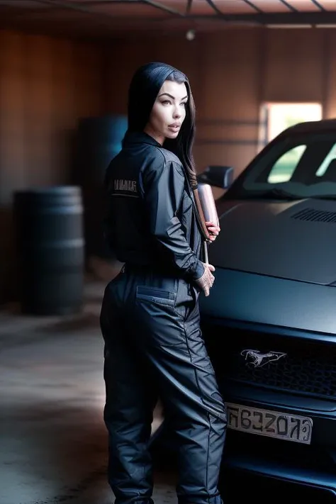 DEN_eliin_OF,
(working in a garage on a mustang car engine covered in oil and dirt wearing a dirty jumpsuit, mechanic, working on a car, engine:1.2),
bokeh, f1.4, 40mm, photorealistic, raw, 8k, textured skin, skin pores, intricate details <lora:epi_noiseoffset2:1>, epiCRealism <lora:ClothingAdjuster3:-1.3>