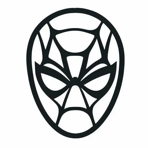 Icon of female spiderman face, intricate lines (white background:1.4) <lora:minimalistIcons_v10:1>