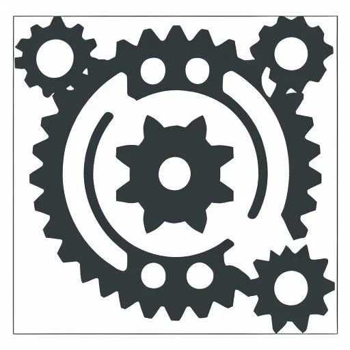 icon of two gears on (white background:1.3) <lora:icons:1>