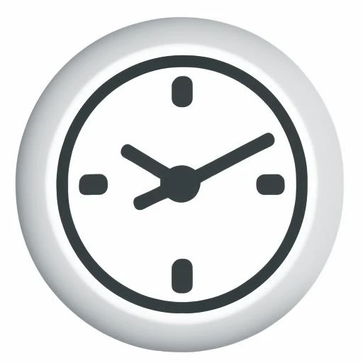 icon of a clock on (white background:1.3) <lora:icons:1>