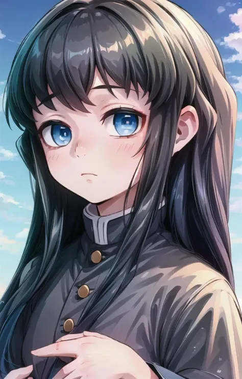 1 boy,more details in eyes,cute,looking at viewer, adorabel boy,cute face,details sky,handsome,young,juvenile,((masterpiece:1.4,best quality)),multiple details,colorful hair,eyeshadow,sfw, <lora:TokitoMuichirou:1>