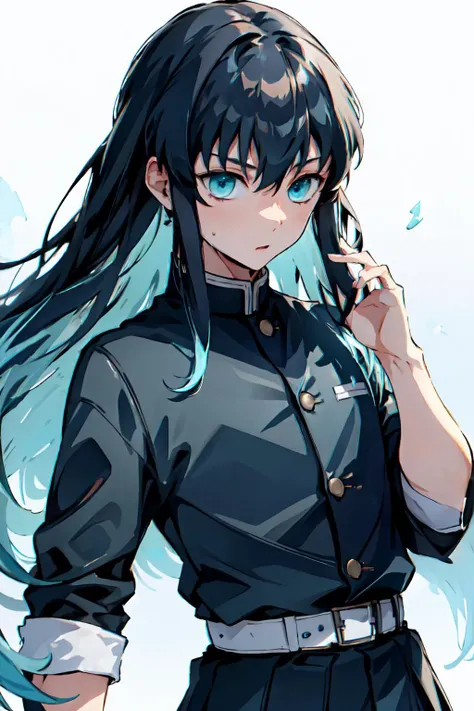(best quality, 8k, extremely detailed),
1 boy, Tokito_Muichirou <lora:TokitoMuichirou:0.8>,
aqua eyes, demon slayer uniform, two-tone hair, multi colored hair, long hair, male focus, bangs,
dynamic pose,