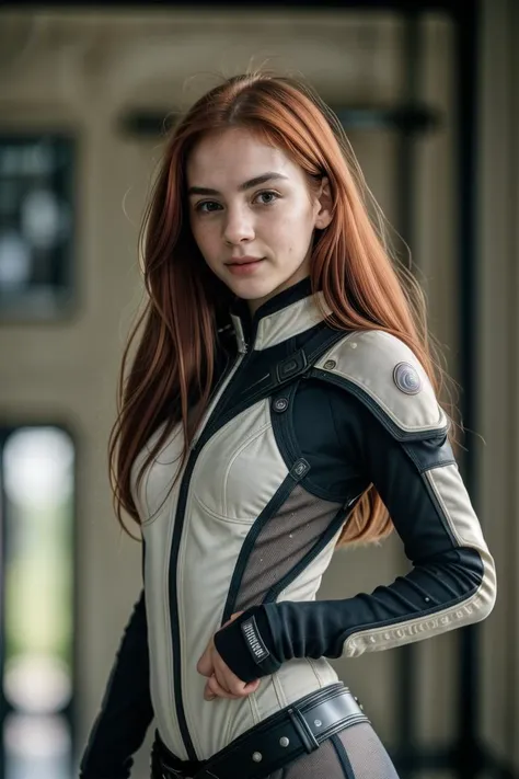 RAW photo, tv_Jane_Rouge_MXAI_V1, joyful expression,standing, wearing space suit , gym, pale skin, looking over the shoulder, full body shot, flirting with the camera, instagram pose, photo, f1.4, 40mm, raw, 8k, textured skin, skin pores, intricate details, PA7_Photo <lora:detail_slider_v4:0.7>