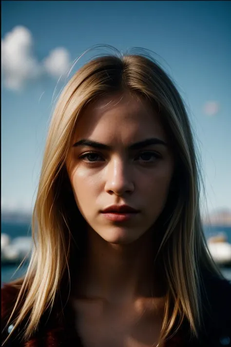photo of fit (emw1ckersham:0.99), a beautiful woman, perfect hair, (modern photo), Faux fur coat in a bold and vibrant color with a shaggy texture, portrait, 85mm, (analog, cinematic, film grain:1.3), ( Gas Giant Sky Platform, Floating platform in a gas giant with atmospheric views.), detailed eyes, seductive pose, painted lips, (epiCPhoto), (looking at viewer:1.1), jewelry, (cinematic shot:1.3), (natural lighting, lit from above), <lora:add_detail:0.5>