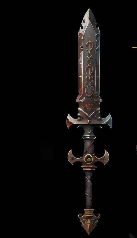 (masterpiece, best quality, ultra-detailed, absurdres),
Game Art of old rusty Broadswoard in painting Comix Art style, old linencloth on sword hilt, <lora:Pecha_Swords_LORA_V1:0.82>, Trending on Artstation,
black background,