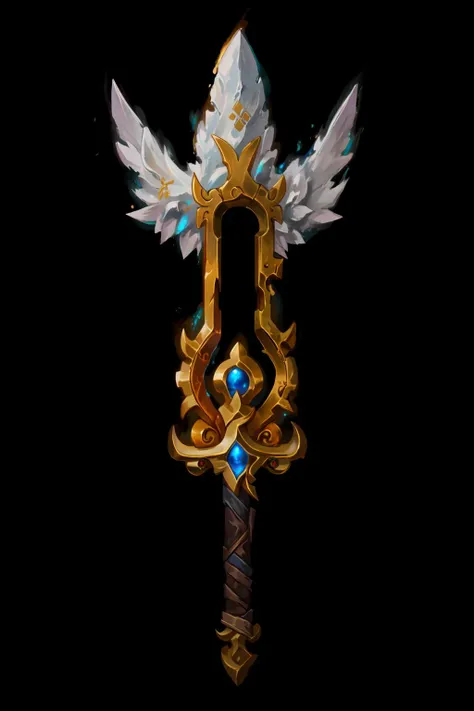 <lora:Pecha_Swords_LORA_V1:1>,best quality,Trending on Artstation, masterpiece, [angel:demon:0.5] and cleaver, [taichi:yinyang:0.5] and handle with bracket,
