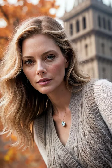 beautiful woman (4pr1lB0wlby:.99), perfect hair, jewellery, ((portrait)), (closeup:1.2), ((from the waist up)), ((( The Tower of Destiny :1.2 ))), ((fog in background:1.2)), ((autumn:1.2)),, natural skin texture, (( sweater vest, pencil skirt, and mary jane pumps :1.2)), 24mm, 4k textures, soft cinematic light, adobe lightroom, photolab, hdr, intricate, elegant, highly detailed, sharp focus, ((((cinematic look)))), soothing tones, insane details, intricate details, hyperdetailed, low contrast, soft cinematic light, exposure blend, hdr, faded, now, ("I've got a bad feeling about this.":1.1)