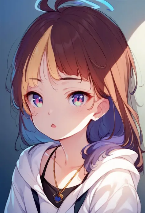 <lora:Konnyaku_Style_for_Pony_Commission:1> konnyaku_style, a girl, score_9, score_8_up, score_7_up, score_6_up, score_5_up, score_4_up, hd, (ultra hd quality details), 8K, fyx, 1girl, multi colored eyes, Balayage hair