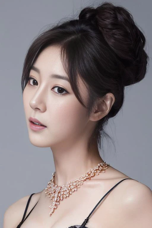 koreanracequeen <lora:koreanracequeen:1> posing seductively in an elegant dress,
wearing stunning haute couture jewelry and dramatic runway makeup,
style of fashionmagazine <lora:fashionmagazine:1>,
masterpiece, best quality, dramatic composition,
8k DSLR photo, ultra realistic, sharp focus,
rich shadows, vibrant color palette,
dramatic high contrast fashion photoshoot backdrop,
dark studio rim lighting <lora:epi_noiseoffset2:.4>