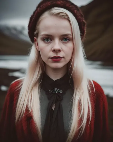 photo of a 28yo icelandic lady, vintage cinematic LUT