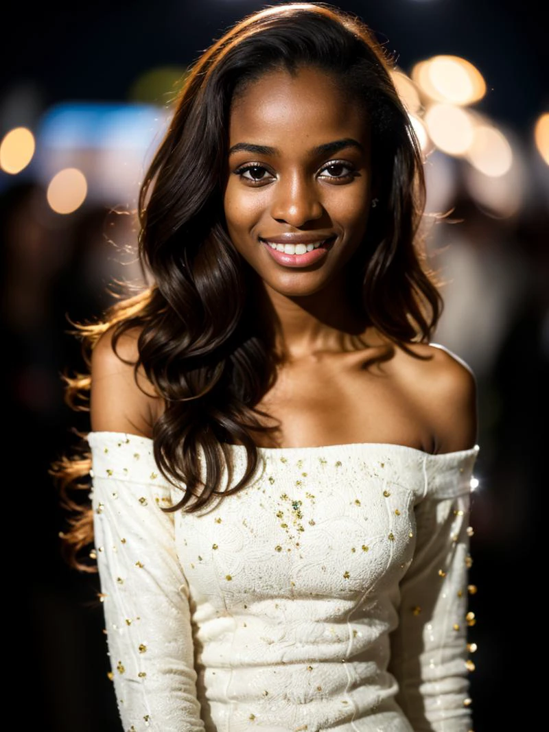 A lovely young girl, 19 years old, "Mariame N'Dri" from Ivory Coast, Ivorian, posing for the camera, amative, cute, "fresh-faced-", amazing lustrous hair,, elegant, casual, , happy expression, extreme closeup shot, black background, <lora:PerfectBreastsV4-offset:1> <lora:AloeVera_Thiccness_Slider:-1>, (((Ultra-HD-details, Ultra-HD-detailed, Ultra-HD-realistic, Ultra-HD-photo-same-realistic-quality-details))), 8k uhd, dslr, soft lighting, high quality, film grain, Fujifilm XT3