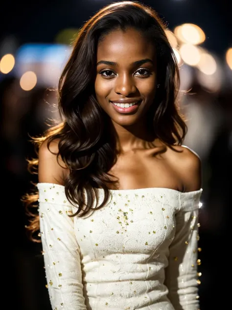 A lovely young girl, 19 years old, "Mariame N'Dri" from Ivory Coast, Ivorian, posing for the camera, amative, cute, "fresh-faced-teen", amazing lustrous hair,, elegant, casual,  , happy expression, extreme closeup shot, black background,   <lora:PerfectBreastsV4-offset:1> <lora:AloeVera_Thiccness_Slider:-1>, (((Ultra-HD-details, Ultra-HD-detailed, Ultra-HD-realistic, Ultra-HD-photo-same-realistic-quality-details))), 8k uhd, dslr, soft lighting, high quality, film grain, Fujifilm XT3