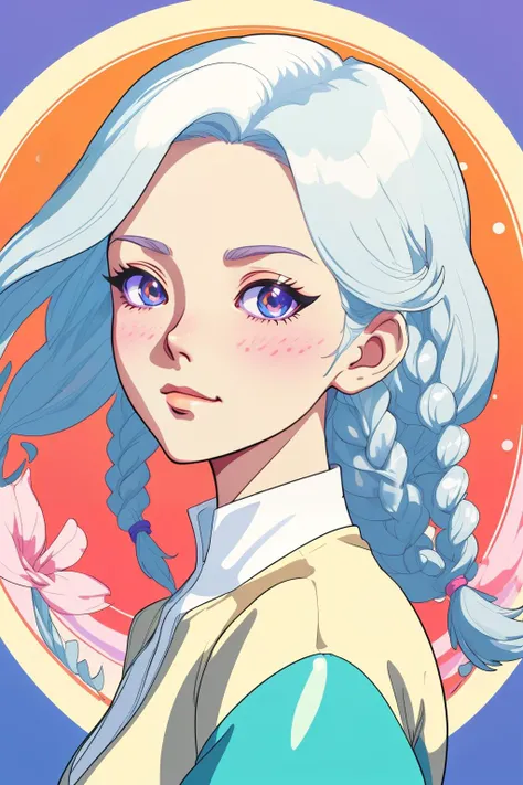 cinematic film still anime artwork, (white hair) hair, (dreadlocks:1.2), bead embellishments   <lora:Style_hud-PastelGothArt:0.7>hud_pstl_gth_styl  . vibrant, studio anime, highly detailed,  ((art by Hayao Miyazaki)) (cel shading), line art . shallow depth of field, vignette, highly detailed, high budget, bokeh, cinemascope, moody, epic, gorgeous, film grain, grainy