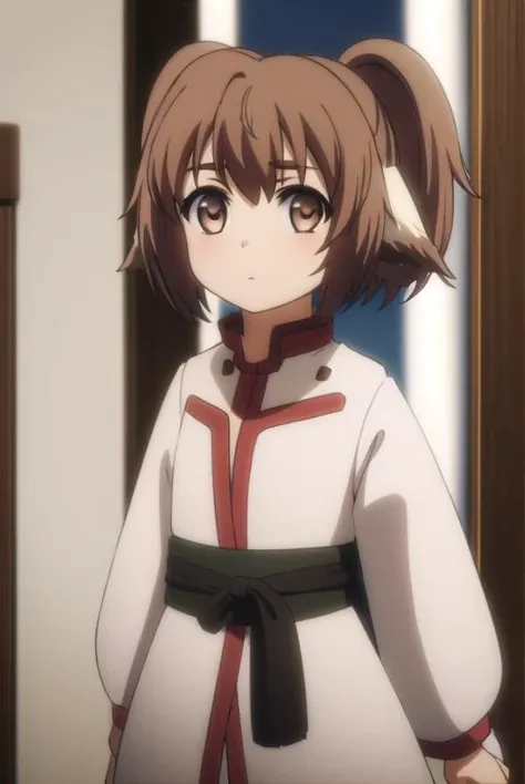 utawarerumonoshinonon, <lora:utawarerumono shinonon s2-lora-nochekaiser:1>,
shinonon, short hair, brown hair, animal ears, (brown eyes:1.5), dog ears, twintails, short twintails,
BREAK tail, ainu clothes, long sleeves,
BREAK outdoors,
BREAK looking at viewer, (cowboy shot:1.5),
BREAK <lyco:GoodHands-beta2:1>, (masterpiece:1.2), best quality, high resolution, unity 8k wallpaper, (illustration:0.8), (beautiful detailed eyes:1.6), extremely detailed face, perfect lighting, extremely detailed CG, (perfect hands, perfect anatomy),