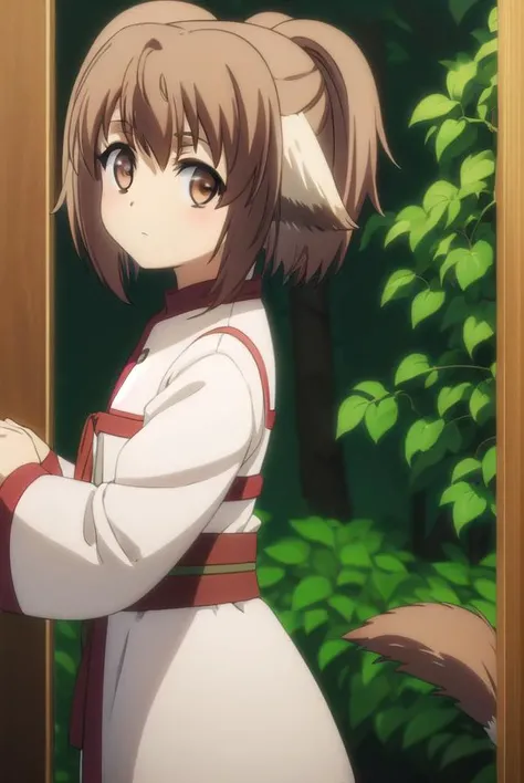 utawarerumonoshinonon, <lora:utawarerumono shinonon s2-lora-nochekaiser:1>,
shinonon, short hair, brown hair, animal ears, (brown eyes:1.5), dog ears, twintails, short twintails,
BREAK tail, ainu clothes, long sleeves,
BREAK outdoors,
BREAK looking at viewer, (cowboy shot:1.5),
BREAK <lyco:GoodHands-beta2:1>, (masterpiece:1.2), best quality, high resolution, unity 8k wallpaper, (illustration:0.8), (beautiful detailed eyes:1.6), extremely detailed face, perfect lighting, extremely detailed CG, (perfect hands, perfect anatomy),