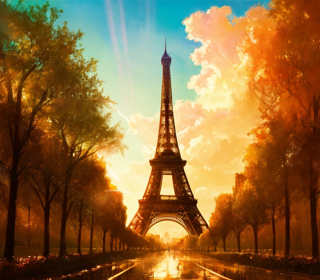 vibrant fantasy landscape, eiffel tower,
dreamlike,
digital painting, best quality, masterpiece, impressionism, vibrant colors, volumetric lighting, soft light, diffused lighting, radiant light rays,