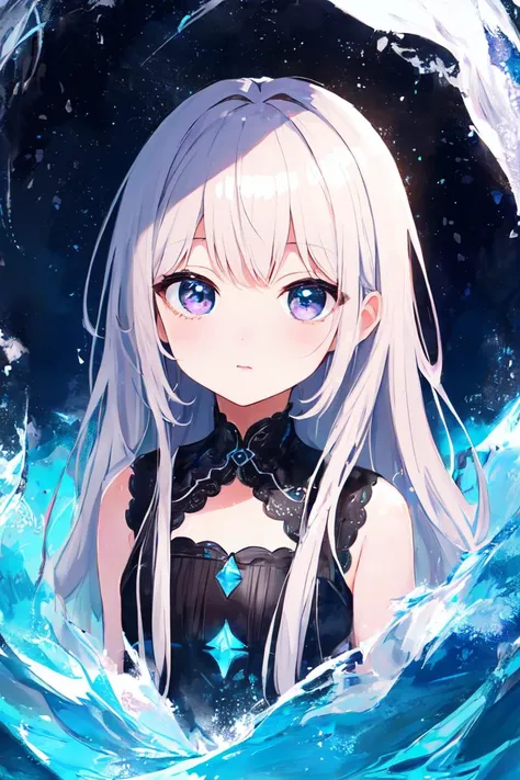 chibi small child, solo, extremely detailed face, beautiful detailed eyes, masterpiece, best quality, extremely detailed 8k wallpaper