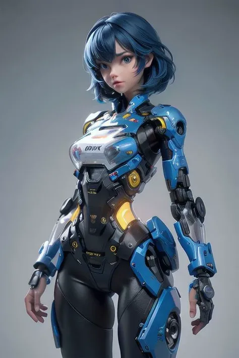 women, mechanic parts, yellow and blue mix, slim, mechanic background,((clear mechanism)),(((best quality, masterpiece))),(((clear texture))),(((detailed texture))),(((high resolution))),<robot:0.5><roblit:0.40>