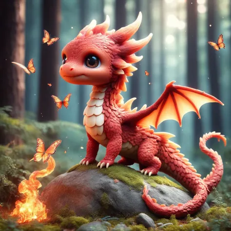 fire dragon with butterfly wings in a forest
<lora:ral-smoldragons-sdxl:0.7> ral-smoldragons, style