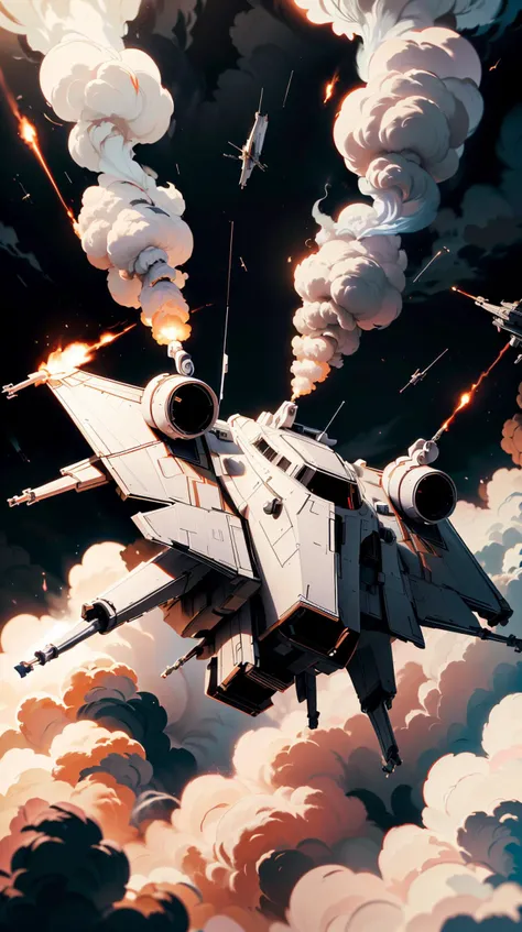 <lora:TheEmpireStyle:0.9> TheEmpireStyle, white, spaceship, hi-tech plastic . worldoffire dissipating vapours <lora:WorldofFire:0.7>