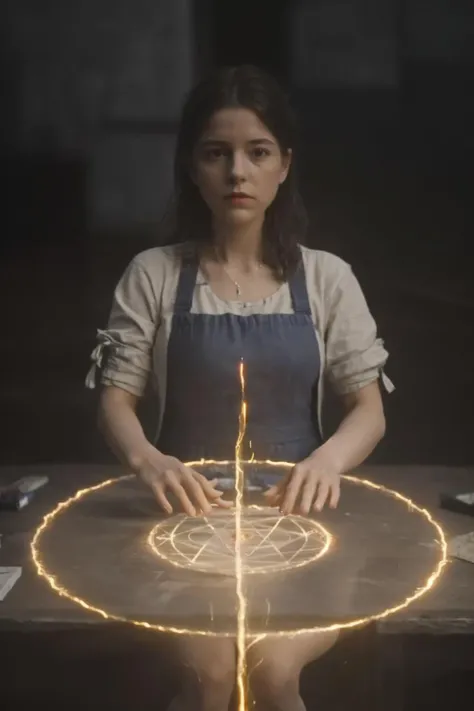 masterpiece,actual,1girl is building a magic circle,