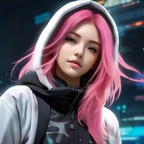 face focus, cute, masterpiece, best quality, 1girl,
anime girl with pink hair and a white jacket and black skirt, anime style 4 k, cyberpunk anime girl in hoodie, anime style. 8k, anime art wallpaper 8 k, style anime, cyberpunk anime girl, anime vibes, anime art wallpaper 4 k, anime art wallpaper 4k, high quality anime artstyle, portrait anime space cadet girl, digital cyberpunk anime art,
black background, light particle, solo, gradient hair, standing, pixiv, depth of field, cinematic competition, best lighting, looking up