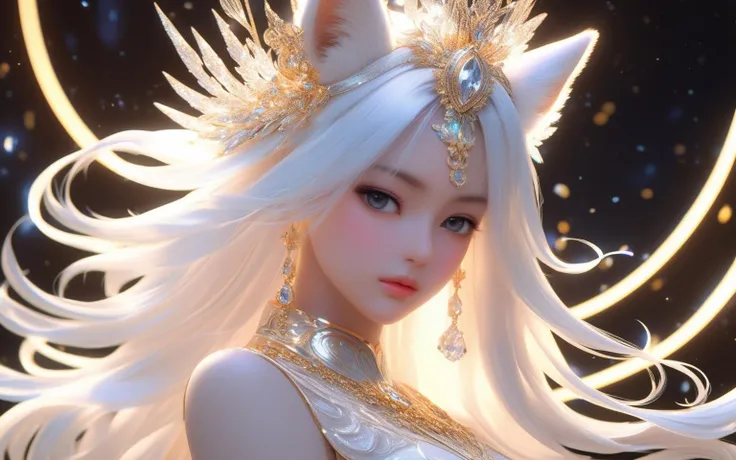 (masterpiece,best quality,ultra_detailed,FULL HD,absurdres:1.2),dreamlike,ultra-realistic mix fantasy world,mixes realistic and fantastical elements,magic effect,lofi style,close up,
white nine-tailed demon fox, auspicious,(((god's sword))),
best quality,masterpiece,detailed,16k,beautiful detailed face,beautiful detailed eyes,8k,female_solo,prefect body, prefect face, upper body shot, (long flowing hair),nude, (perfect large breasts),
(stochastic angle, stochastic pose,stochastic action), cleavag,exposed,large breasts,full body,((see-through bellyband)),tall breasts,
flowy see-through costumes, flowy headpieces, flowy see-through gowns,luxury, jewelry, ornate, necklace, bracelet, hairpin,embroidery,
reflection,ray tracing,aura,throne,charming, alluring, seductive, erotic, enchanting,
<lora:add-detail-xl:1.5>