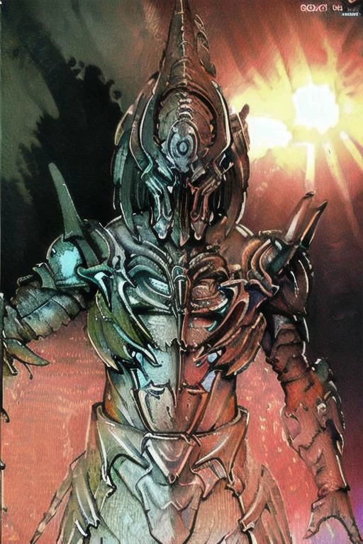 illustration, full body, tall slender person,
black empty eye sockets,
black armor,
claws gauntlets,
armor skirt,
skeleton belts,
black dreads,
futuristic style,
dark dark style,
black yellow white colors,
spaceship, corridor, stars, fire,
dynamic light,
ultra detail,
extremely detailed CG,
realistic, 8k,
micro intricate,
masterpiece,
((comicbookpencils)),
looking at viewer,
realistic,
highly detailed skin,
cold skin tone,
highly detailed face,
highly detailed pupils,
highly detailed iris,
RAW photo,
best quality,
high resolution,
((masterpiece)),
tonemapping,
photorealistic,
realistic,
professional photography,
sharp focus,
HDR, 8K resolution,
intricate detail,
sophisticated detail,
hyper detailed,
(depth of field),
highlight and shadow,
volumetric lighting,
golden hours lighting,
professional light,
highly detailed background,