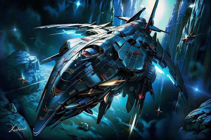 illustration,
battle spaceship,
insectoid ship,
space fleet,
epic fleet,
black metal,
organic armor,
red engine,
black yellow white colors,
detailed armor,
blue and empty eye sockets,
gauntlet,
thematic background,
dynamic light,
ultra detail,
extremely detailed CG,
realistic, 8k,
micro intricate,
masterpiece,
((comicbookpencils)),
looking at viewer,
realistic,
highly detailed skin,
highly detailed face,
highly detailed pupils,
highly detailed iris,
RAW photo,
best quality,
high resolution,
((masterpiece)),
tonemapping,
photorealistic,
realistic,
professional photography,
sharp focus,
HDR, 8K resolution,
intricate detail,
sophisticated detail,
hyper detailed,
(depth of field),
highlight and shadow,
volumetric lighting,
professional light,
highly detailed background,