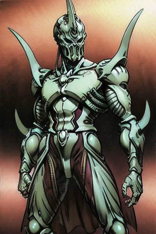 illustration, full body, tall slender person,
black empty eye sockets,
black armor,
claws gauntlets,
armor skirt,
skeleton belts,
black dreads,
futuristic style,
dark dark style,
black yellow white colors,
spaceship, corridor, stars, fire,
dynamic light,
ultra detail,
extremely detailed CG,
realistic, 8k,
micro intricate,
masterpiece,
((comicbookpencils)),
looking at viewer,
realistic,
highly detailed skin,
cold skin tone,
highly detailed face,
highly detailed pupils,
highly detailed iris,
RAW photo,
best quality,
high resolution,
((masterpiece)),
tonemapping,
photorealistic,
realistic,
professional photography,
sharp focus,
HDR, 8K resolution,
intricate detail,
sophisticated detail,
hyper detailed,
(depth of field),
highlight and shadow,
volumetric lighting,
golden hours lighting,
professional light,
highly detailed background,
